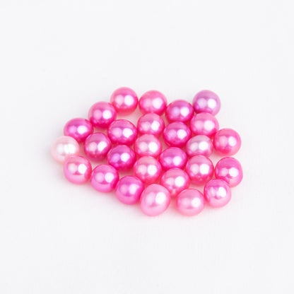 Wholesale 31colors 7-8mm AAA grade loose freshwater pearl round shape no hole bead for pearl party