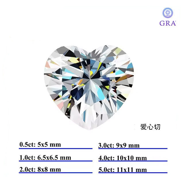 fancy-shape diamonds areD-color VVS grade, ranging from 0.5ctto 3ct.