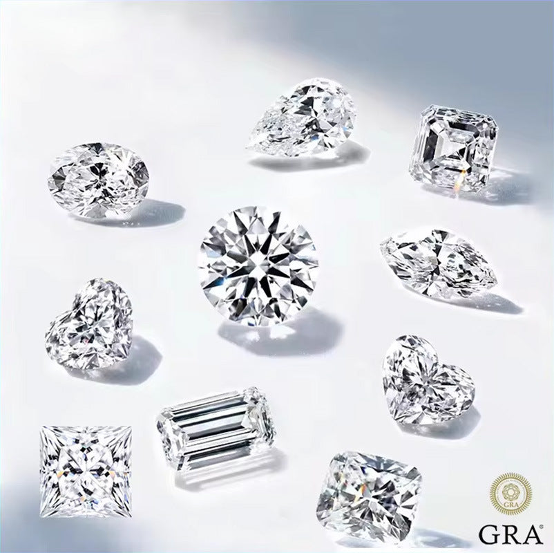 fancy-shape diamonds areD-color VVS grade, ranging from 0.5ctto 3ct.