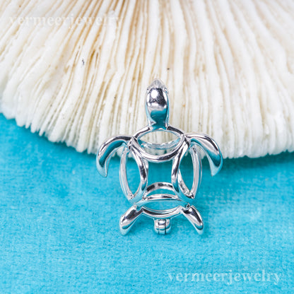 C030134 sterling silver Freshwater pearl cage pendant necklace jewelry locket for pearl party