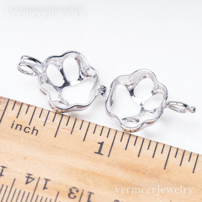 C030139 sterling silver Freshwater pearl cage pendant necklace jewelry locket for pearl party