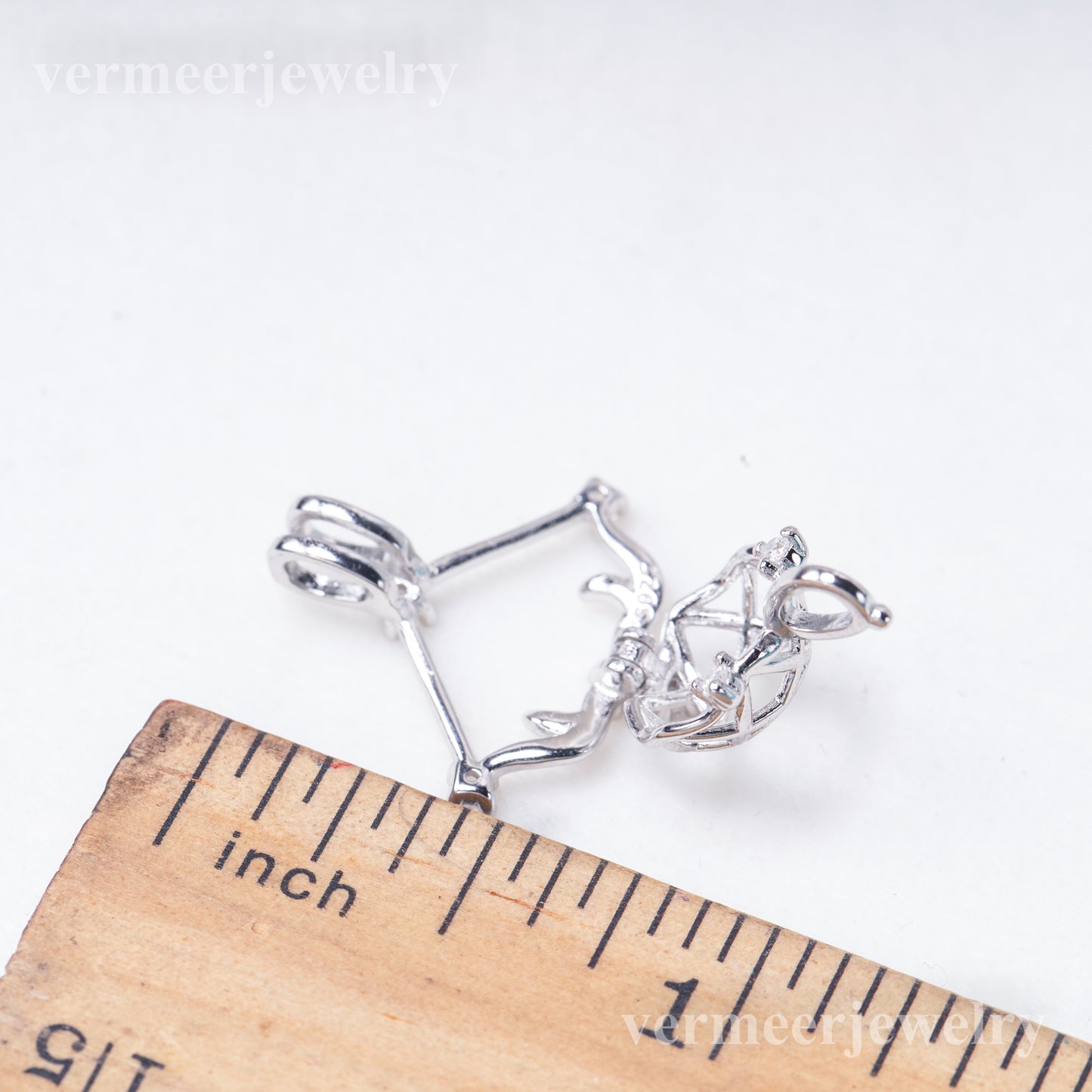 C030143 sterling silver Freshwater pearl cage pendant necklace jewelry locket for pearl party