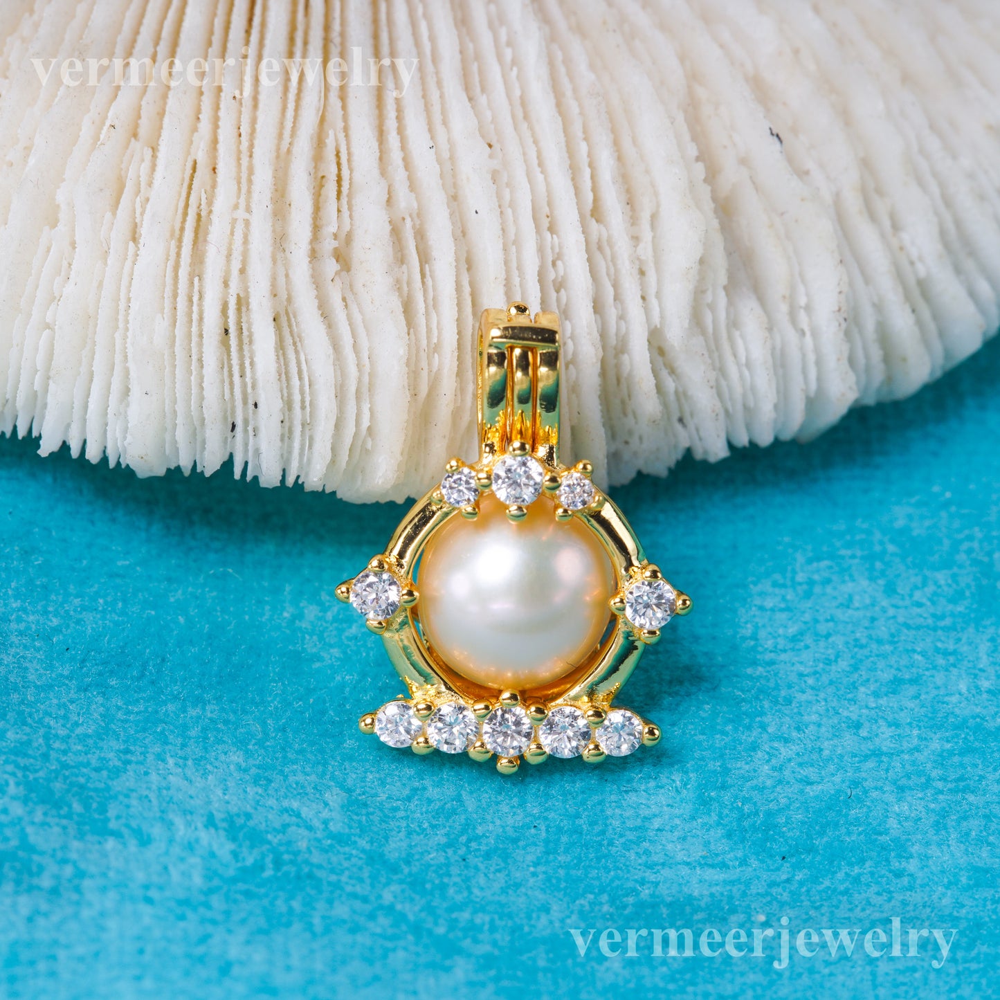 C030149 sterling silver Freshwater pearl cage pendant necklace jewelry locket for pearl party