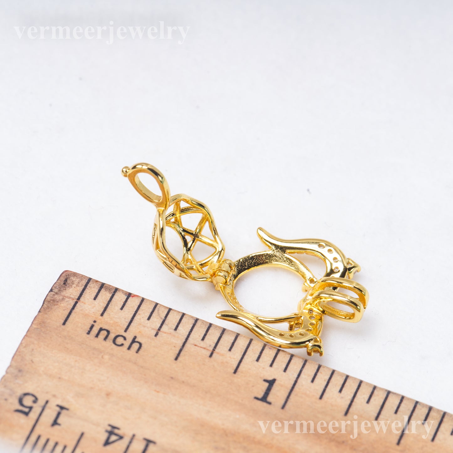 C030151 sterling silver Freshwater pearl cage pendant necklace jewelry locket for pearl party