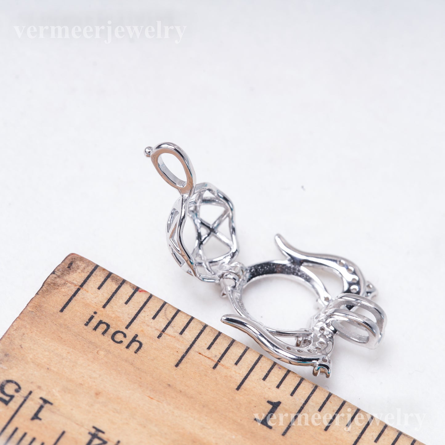 C030151 sterling silver Freshwater pearl cage pendant necklace jewelry locket for pearl party