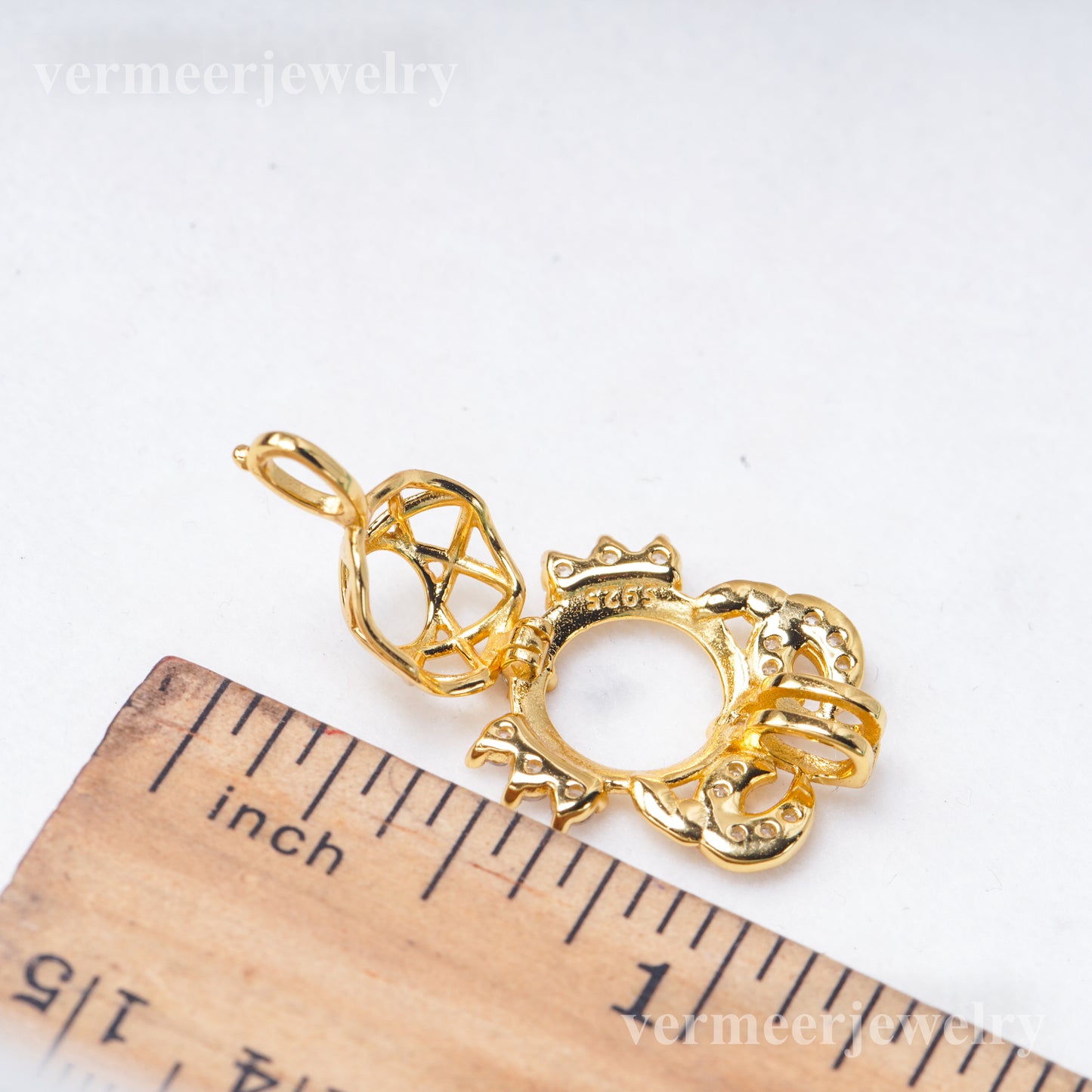 C030152 sterling silver Freshwater pearl cage pendant necklace jewelry locket for pearl party