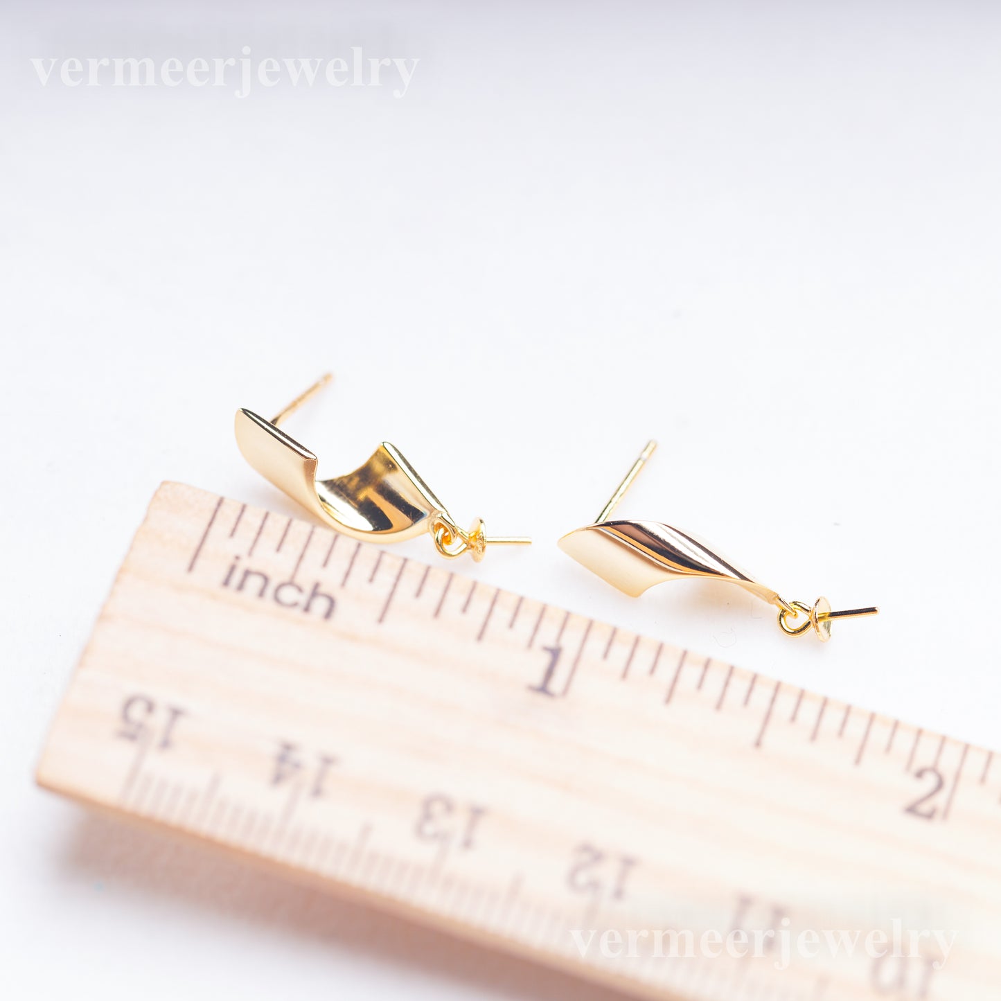 e010903 S925 pearl earring 925 sterling silver DIY 7-8mm Natural Freshwater pearl stud earring for women