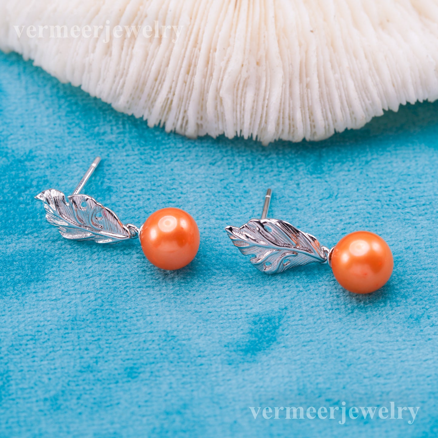 e010913 S925 pearl earring 925 sterling silver DIY 7-8mm Natural Freshwater pearl stud earring for women