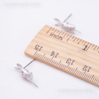 e010914 S925 pearl earring 925 sterling silver DIY 7-8mm Natural Freshwater pearl stud earring for women