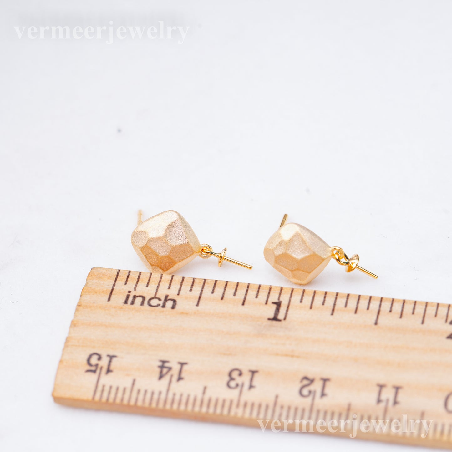 e010935 S925 pearl earring 925 sterling silver DIY 7-8mm Natural Freshwater pearl stud earring for women