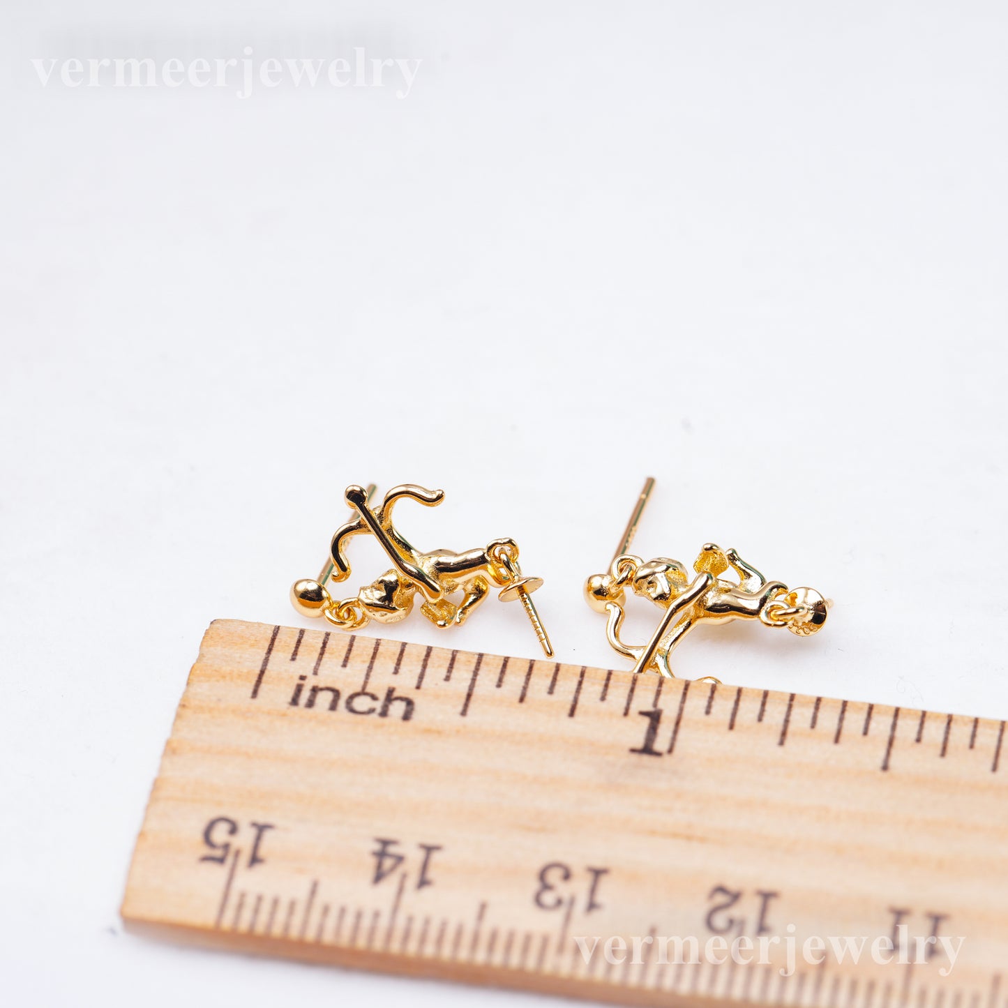 e010939 S925 pearl earring 925 sterling silver DIY 7-8mm Natural Freshwater pearl stud earring for women