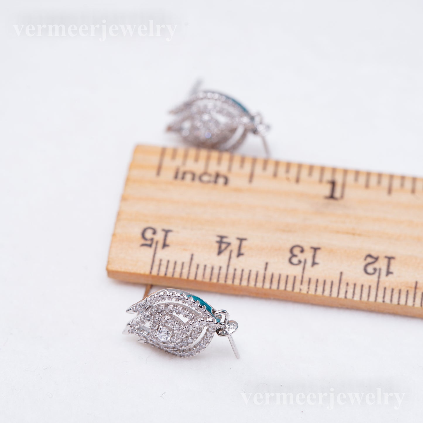 e010946 S925 pearl earring 925 sterling silver DIY 7-8mm Natural Freshwater pearl stud earring for women