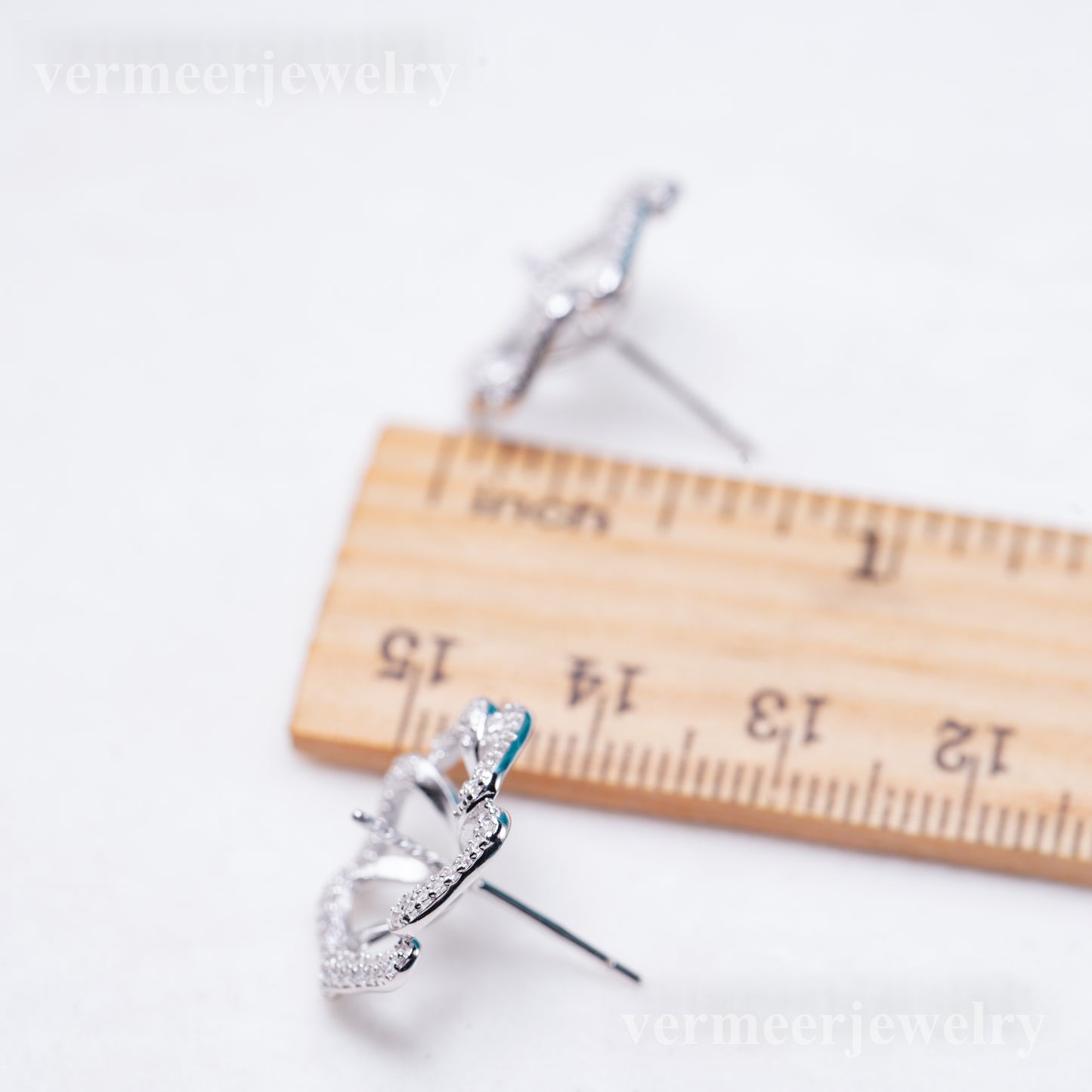 e010951 S925 pearl earring 925 sterling silver DIY 7-8mm Natural Freshwater pearl stud earring for women