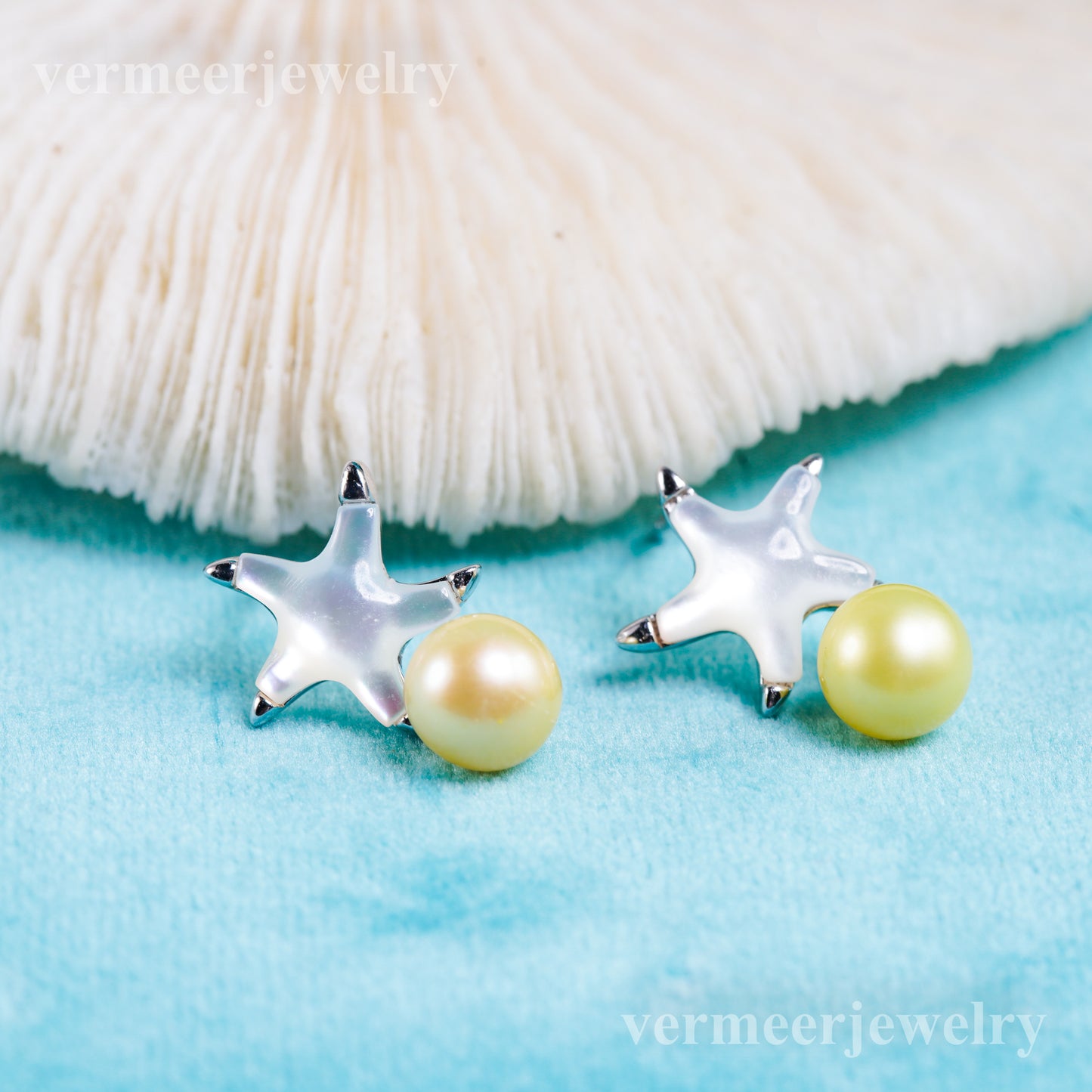 e010954 S925 pearl earring 925 sterling silver DIY 7-8mm Natural Freshwater pearl stud earring for women