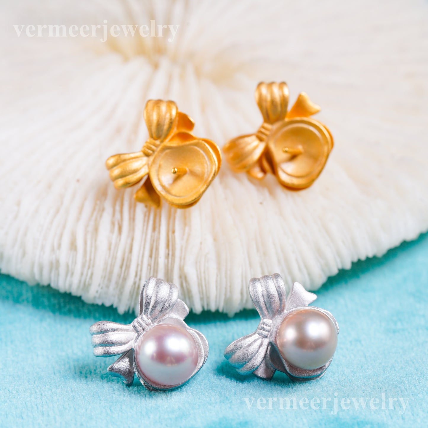 e010956 S925 pearl earring 925 sterling silver DIY 7-8mm Natural Freshwater pearl stud earring for women