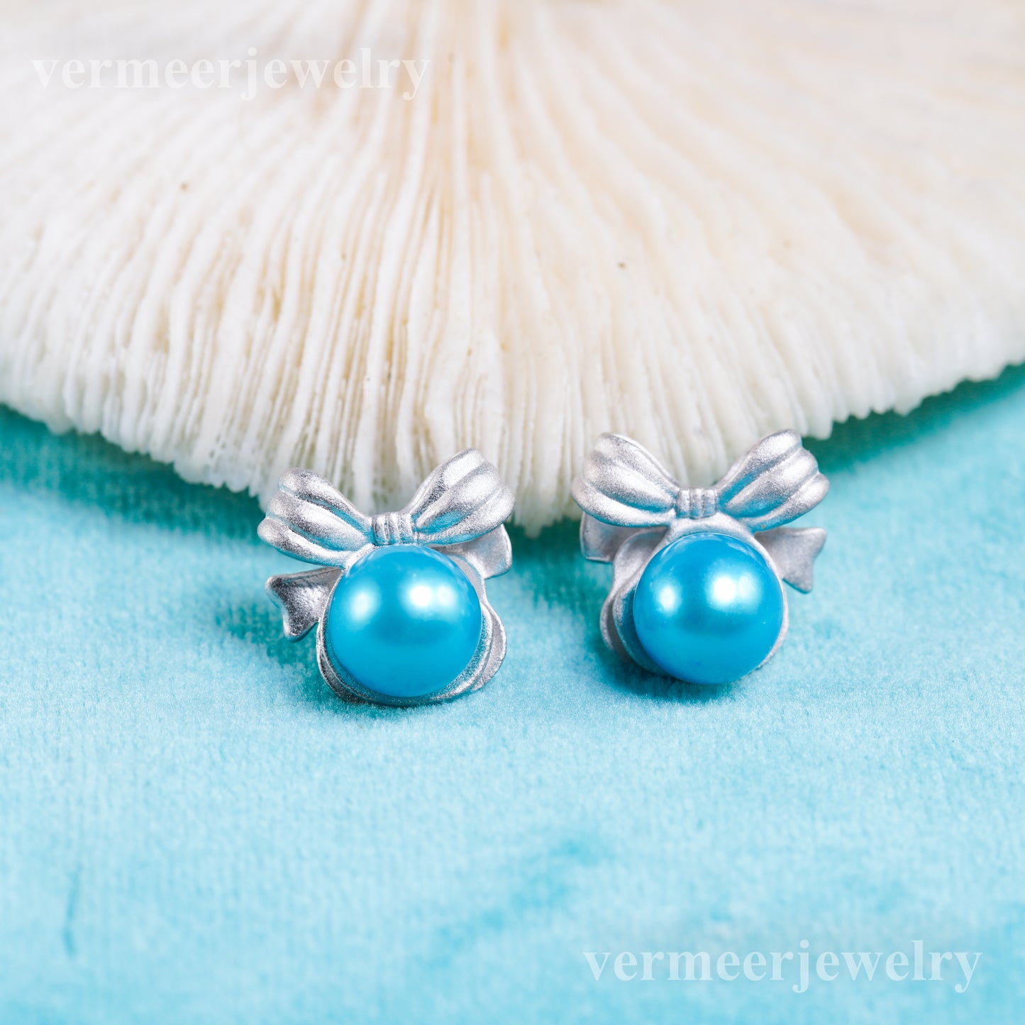 e010956 S925 pearl earring 925 sterling silver DIY 7-8mm Natural Freshwater pearl stud earring for women