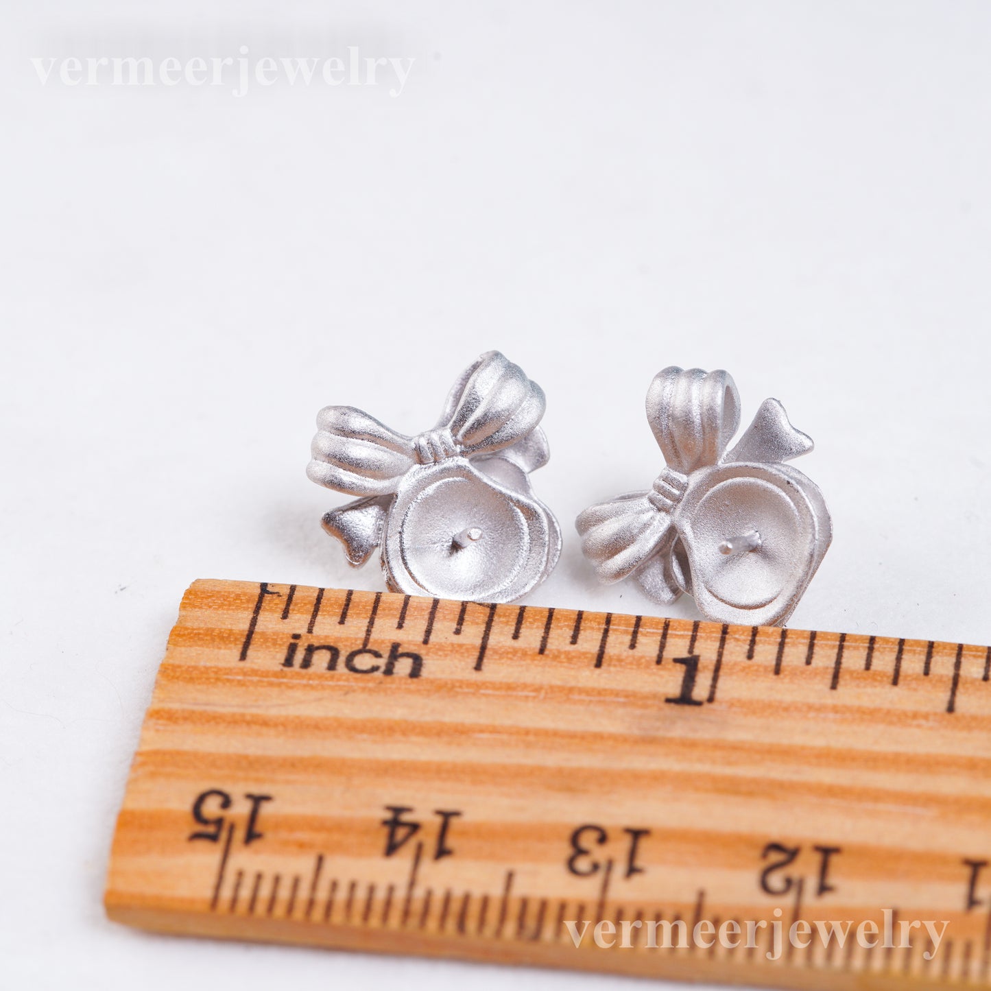 e010956 S925 pearl earring 925 sterling silver DIY 7-8mm Natural Freshwater pearl stud earring for women