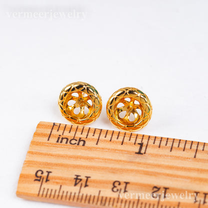 e010958 S925 pearl earring 925 sterling silver DIY 7-8mm Natural Freshwater pearl stud earring for women
