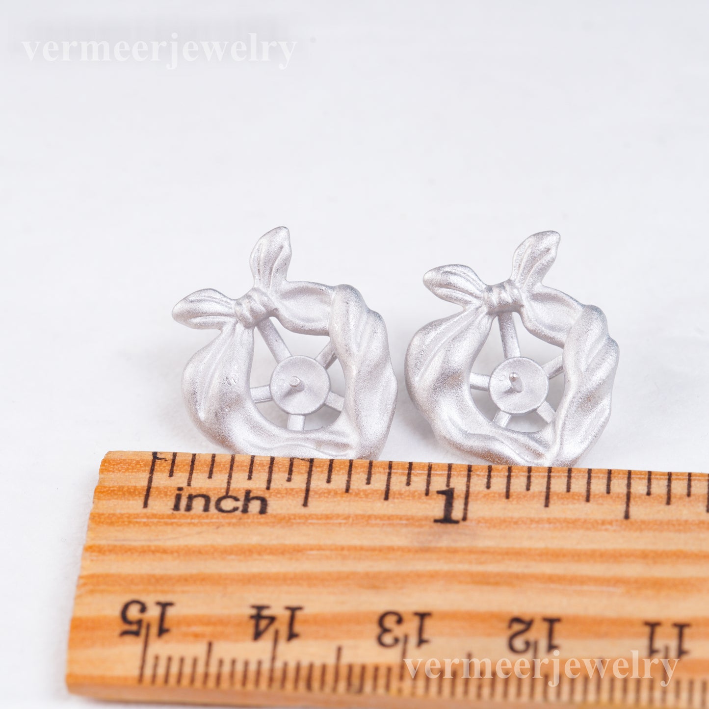 e010962 S925 pearl earring 925 sterling silver DIY 7-8mm Natural Freshwater pearl stud earring for women