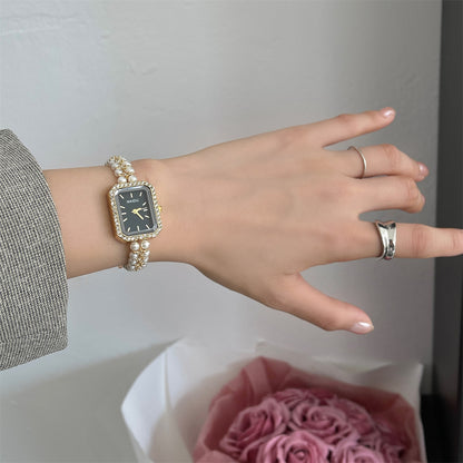women's pearl jewelry watch luxury minimalist fashion quartz wristwatch