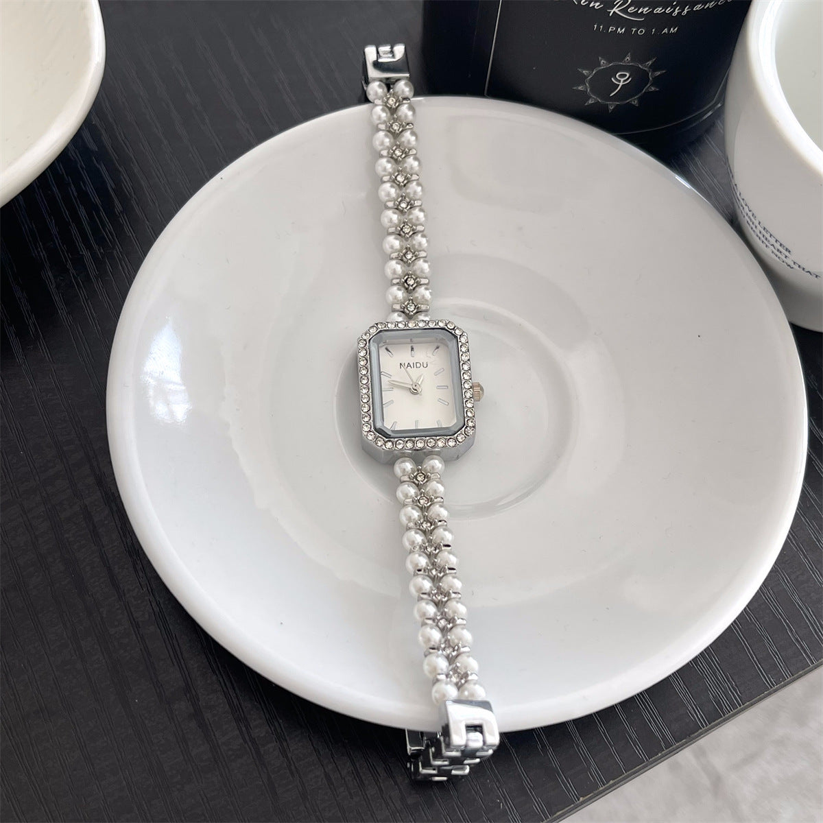 women's pearl jewelry watch luxury minimalist fashion quartz wristwatch