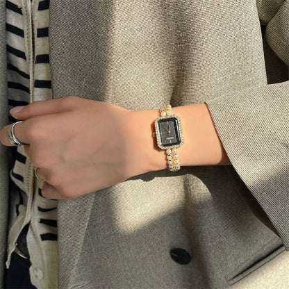women's pearl jewelry watch luxury minimalist fashion quartz wristwatch