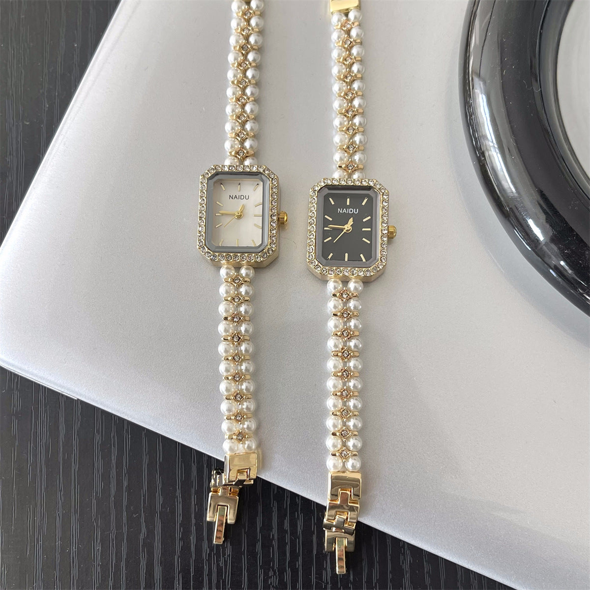 women's pearl jewelry watch luxury minimalist fashion quartz wristwatch