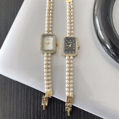 women's pearl jewelry watch luxury minimalist fashion quartz wristwatch