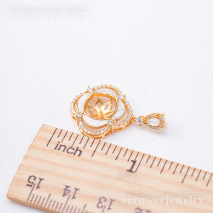 P011072 DIY 7-8mm Natural Freshwater pearl pendant accessory 925 sterling silver engagement jewelry necklace for women