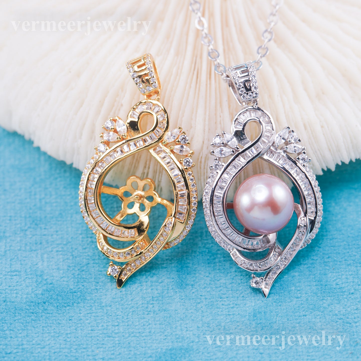 P011073 DIY 7-8mm Natural Freshwater pearl pendant accessory 925 sterling silver engagement jewelry necklace for women