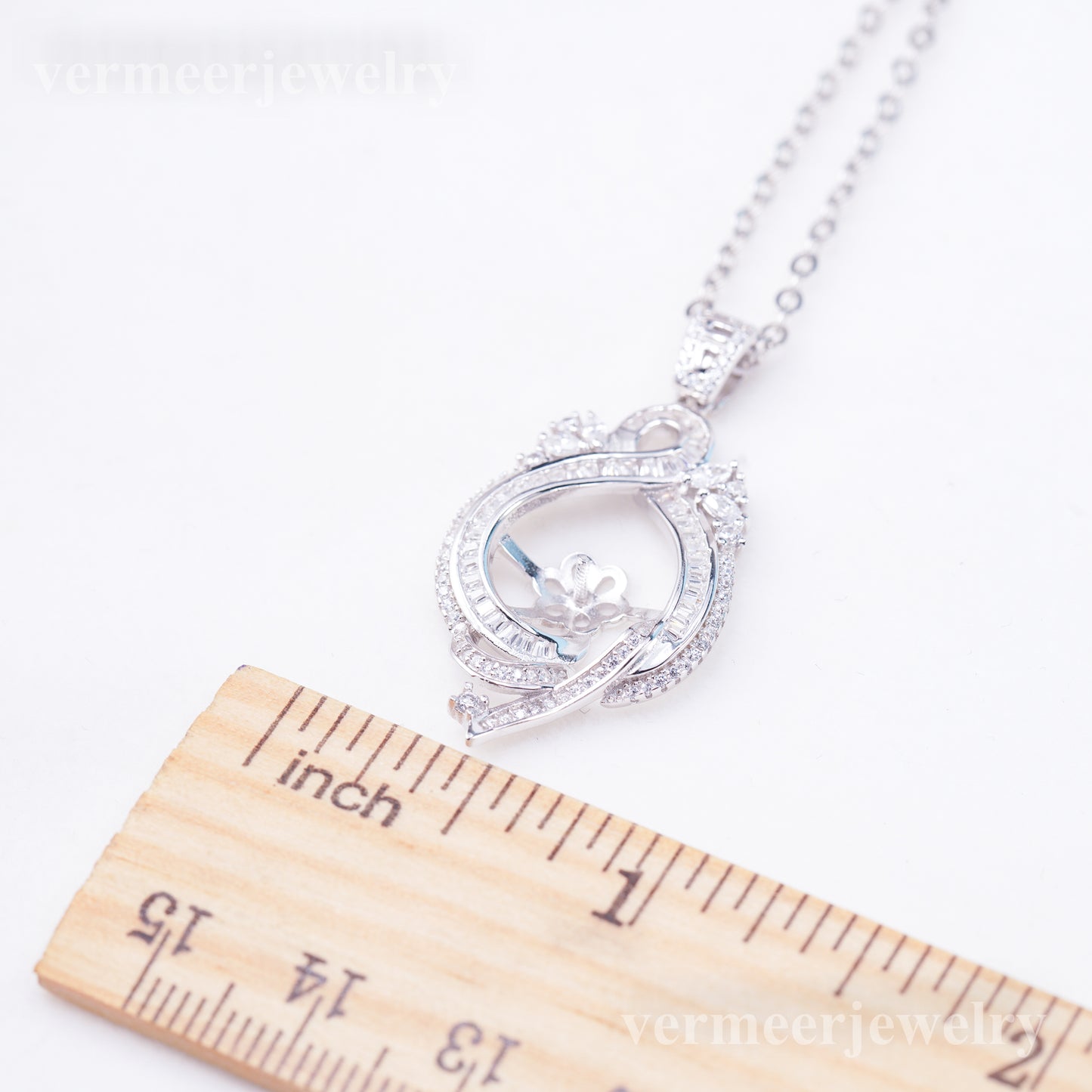 P011073 DIY 7-8mm Natural Freshwater pearl pendant accessory 925 sterling silver engagement jewelry necklace for women
