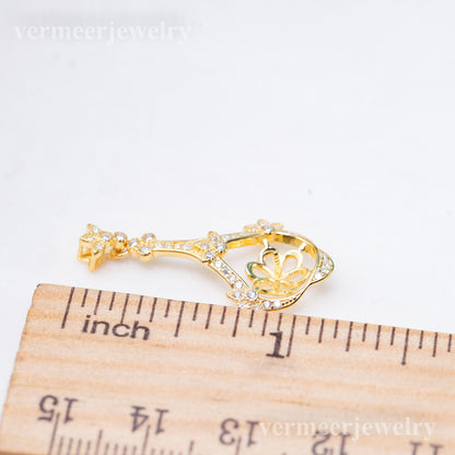 P011076 DIY 7-8mm Natural Freshwater pearl pendant accessory 925 sterling silver engagement jewelry necklace for women