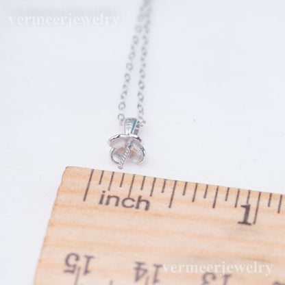 P011082 DIY 7-8mm Natural Freshwater pearl pendant accessory 925 sterling silver engagement jewelry necklace for women