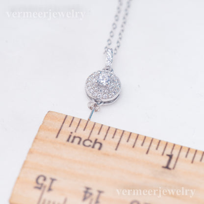 P011085 DIY 7-8mm Natural Freshwater pearl pendant accessory 925 sterling silver engagement jewelry necklace for women