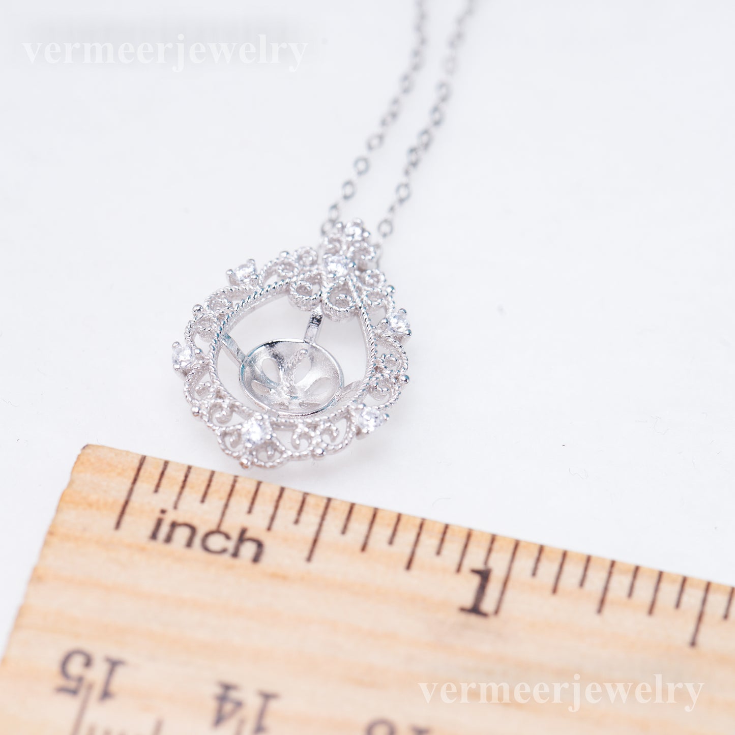 P011088 DIY 7-8mm Natural Freshwater pearl pendant accessory 925 sterling silver engagement jewelry necklace for women