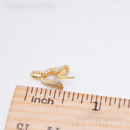 P011091 DIY 7-8mm Natural Freshwater pearl pendant accessory 925 sterling silver engagement jewelry necklace for women