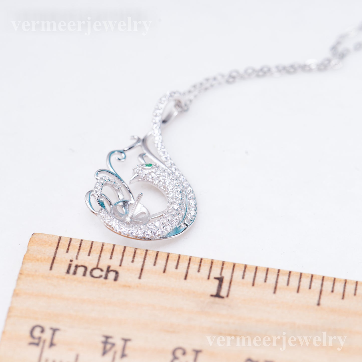 P011096 DIY 7-8mm Natural Freshwater pearl pendant accessory 925 sterling silver engagement jewelry necklace for women