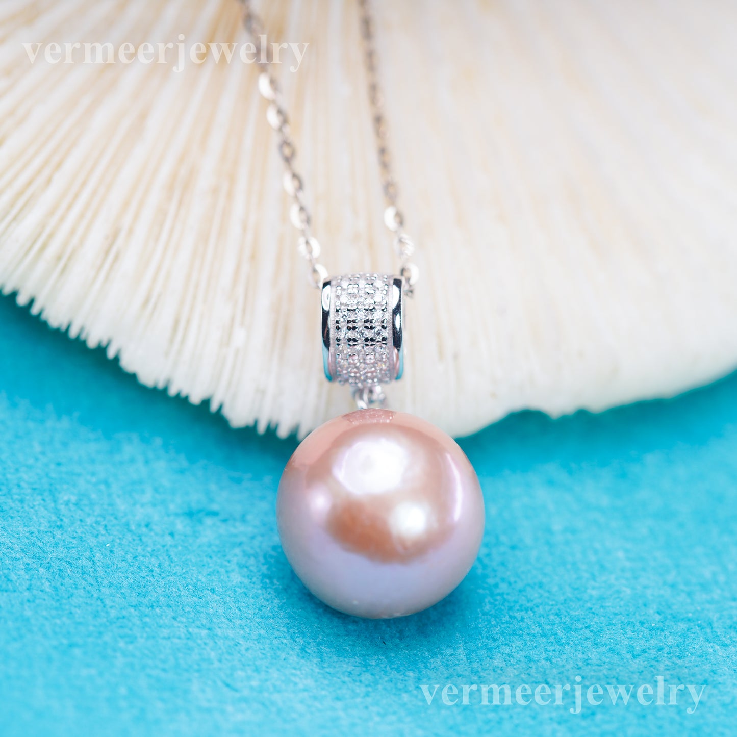 Pe011063  DIY 9-12mm Natural Freshwater pearl pendant accessory 925 sterling silver engagement jewelry necklace for women