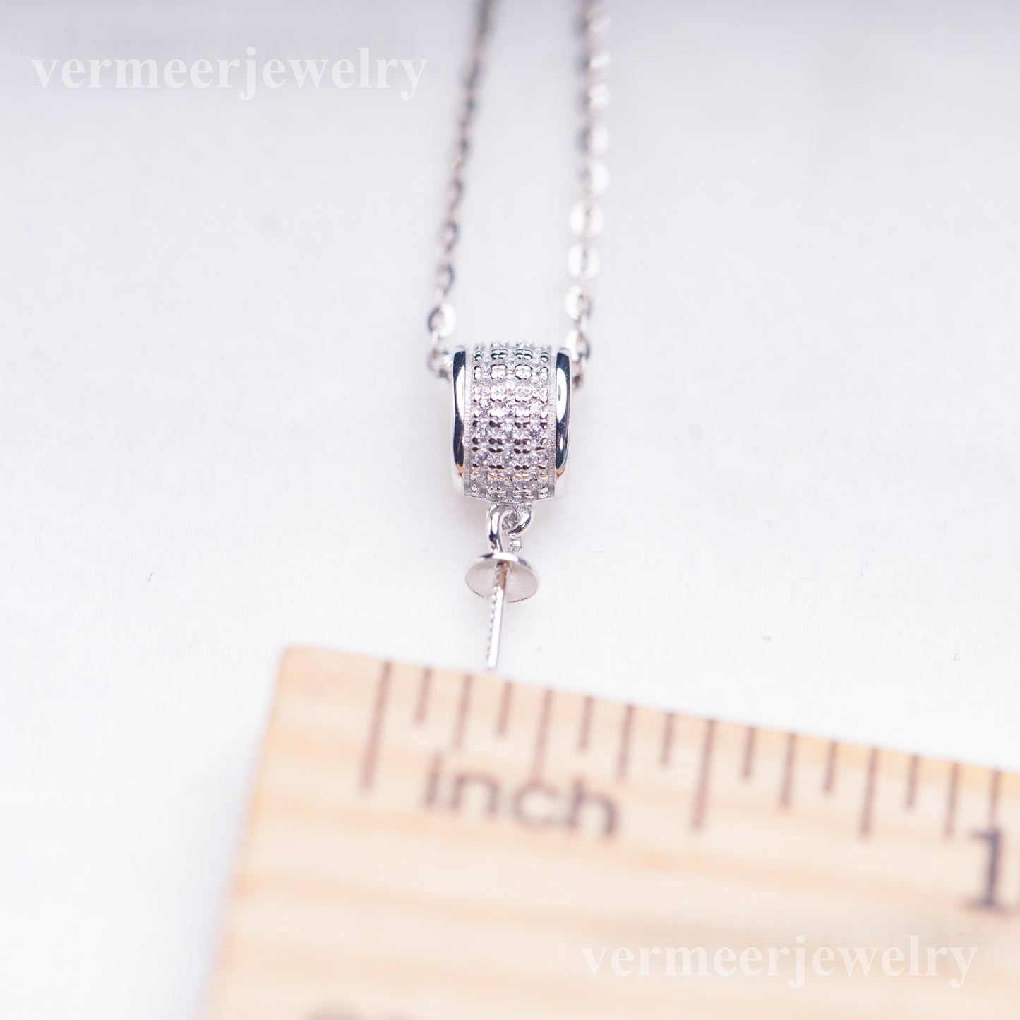 Pe011063  DIY 9-12mm Natural Freshwater pearl pendant accessory 925 sterling silver engagement jewelry necklace for women