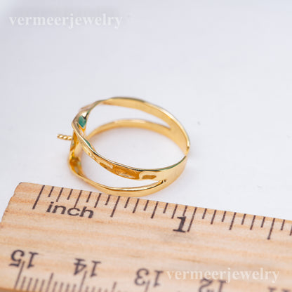 r011025 DIY 6-8mm Natural Freshwater pearl Ring accessory 925 sterling silver Adjustable size engagement jewelry ring for women
