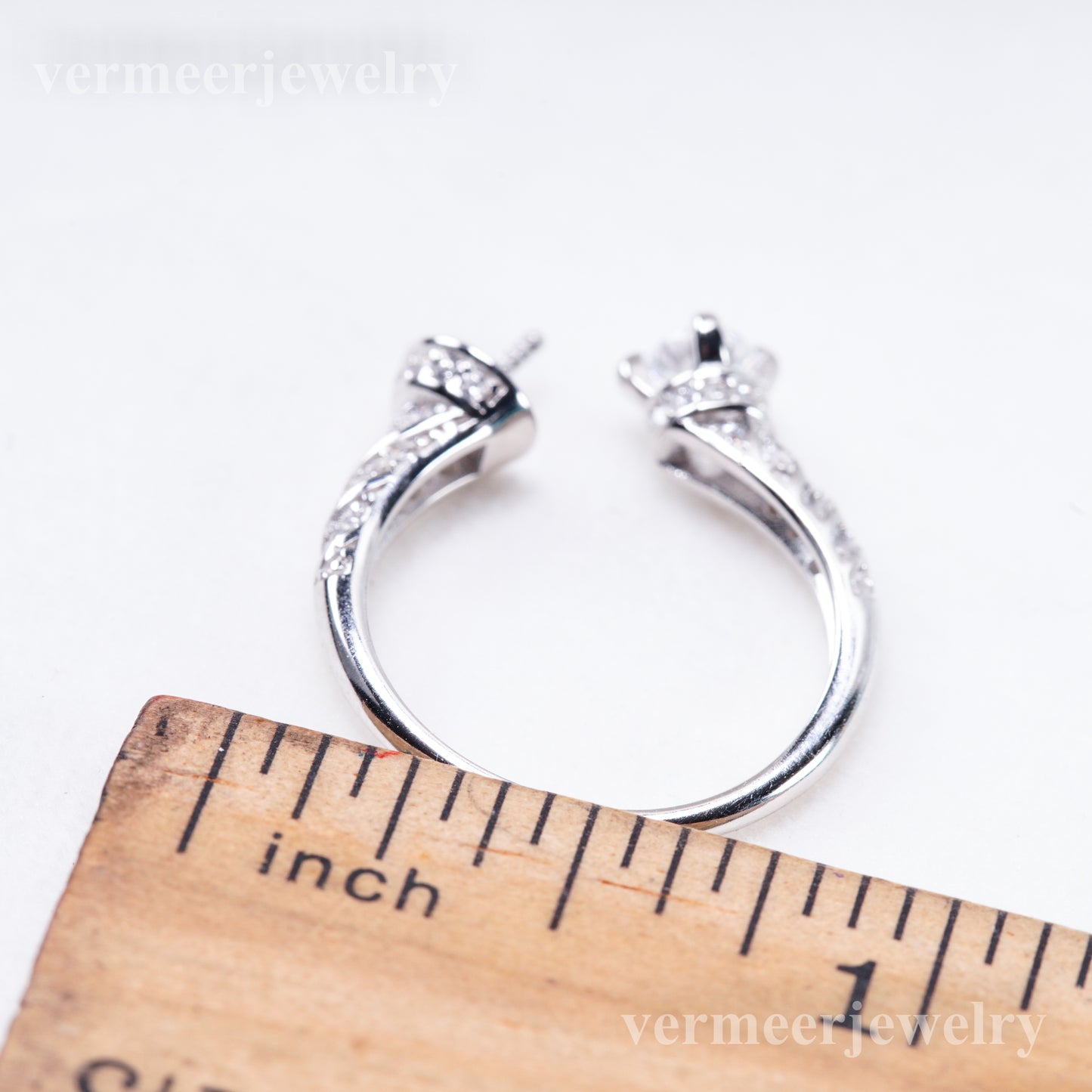 r011077 DIY 6-8mm Natural Freshwater pearl Ring accessory 925 sterling silver Adjustable size engagement jewelry ring for women