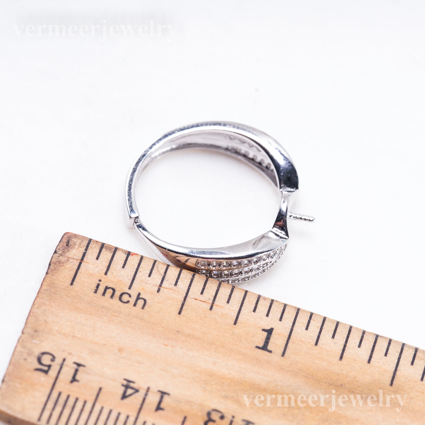 r011091 DIY 6-8mm Natural Freshwater pearl Ring accessory 925 sterling silver Adjustable size engagement jewelry ring for women