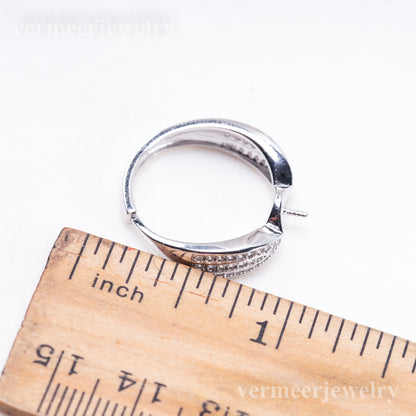 r011091 DIY 6-8mm Natural Freshwater pearl Ring accessory 925 sterling silver Adjustable size engagement jewelry ring for women