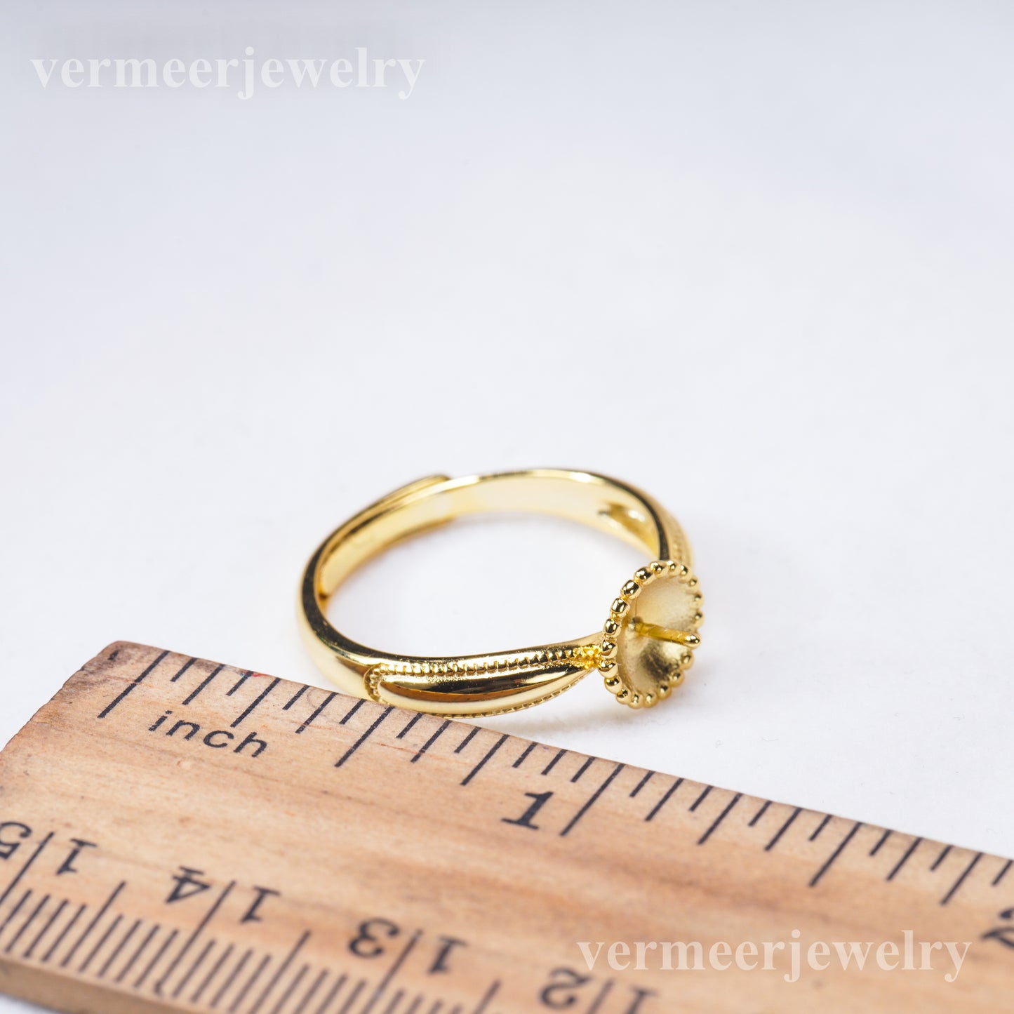 r031015 DIY 6-8mm Natural Freshwater pearl Ring accessory 925 sterling silver Adjustable size engagement jewelry ring for women