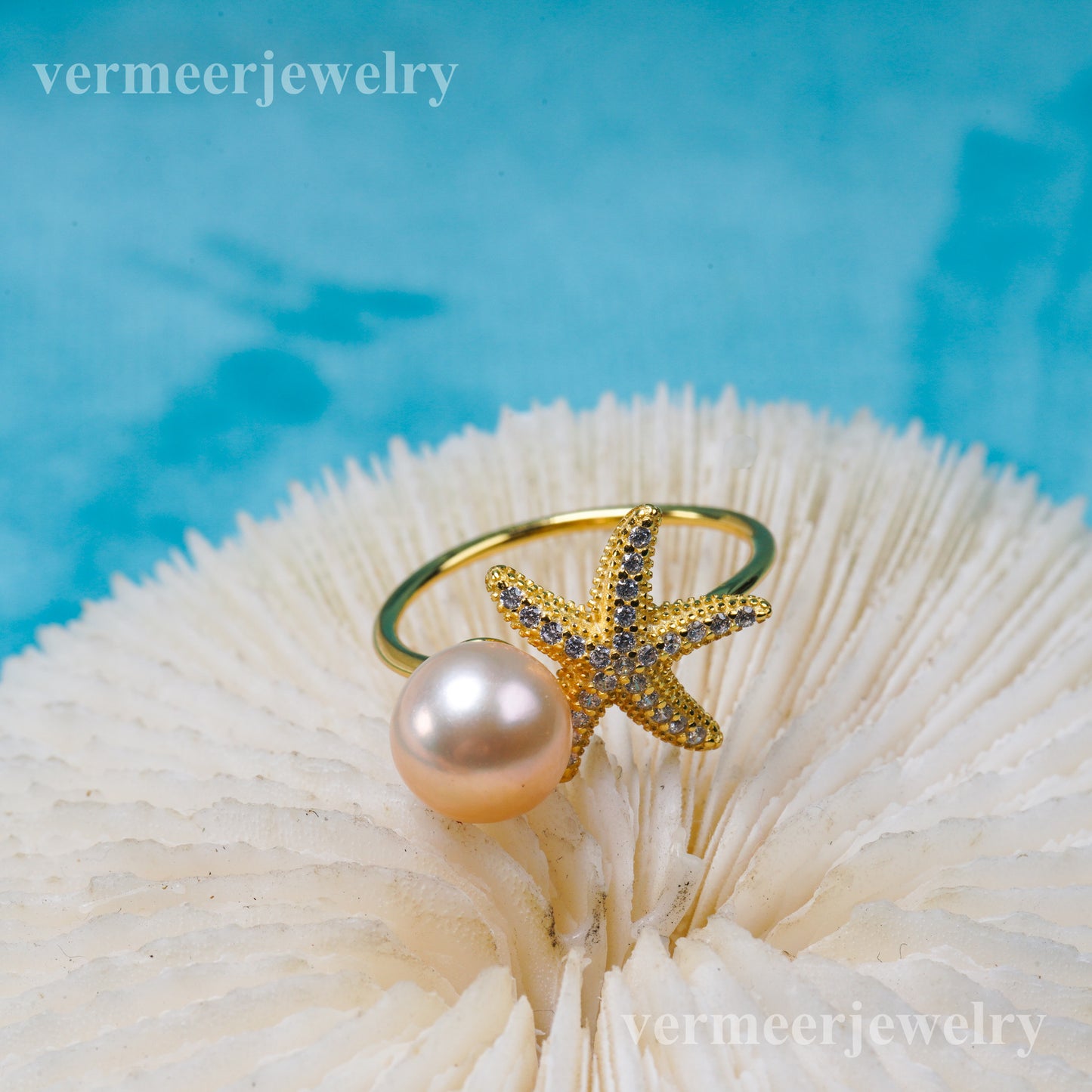 r031019 DIY 6-8mm Natural Freshwater pearl Ring accessory 925 sterling silver Adjustable size engagement jewelry ring for women