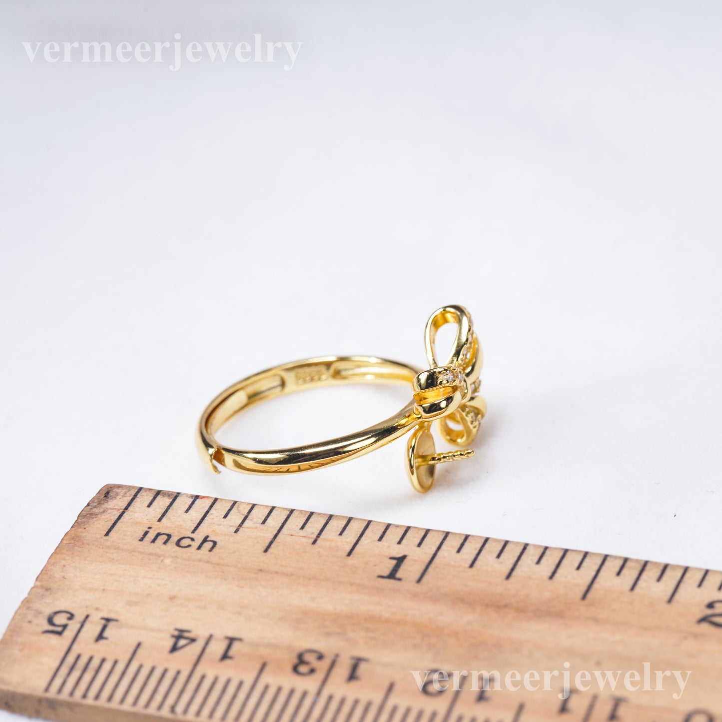 r031022 DIY 6-8mm Natural Freshwater pearl Ring accessory 925 sterling silver Adjustable size engagement jewelry ring for women