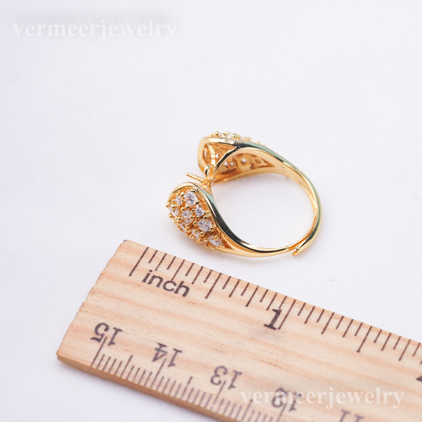 re010995 DIY 9-11mm Natural Freshwater pearl Ring accessory 925 sterling silver Adjustable size engagement ring for women