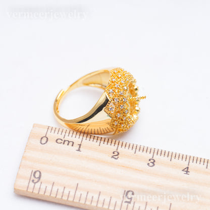 re011005 DIY 9-11mm Natural Freshwater pearl Ring accessory 925 sterling silver Adjustable size engagement ring for women