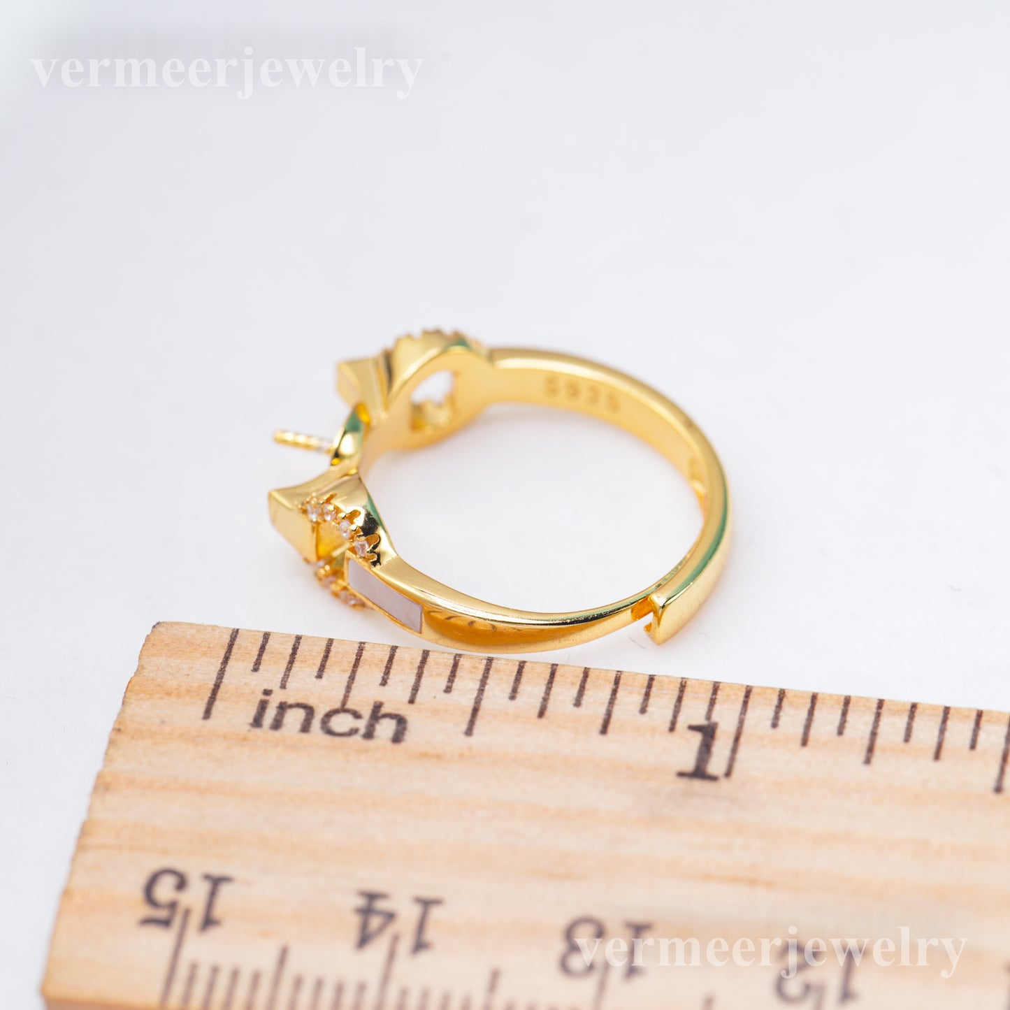 re011027 DIY 9-11mm Natural Freshwater pearl Ring accessory 925 sterling silver Adjustable size engagement ring for women