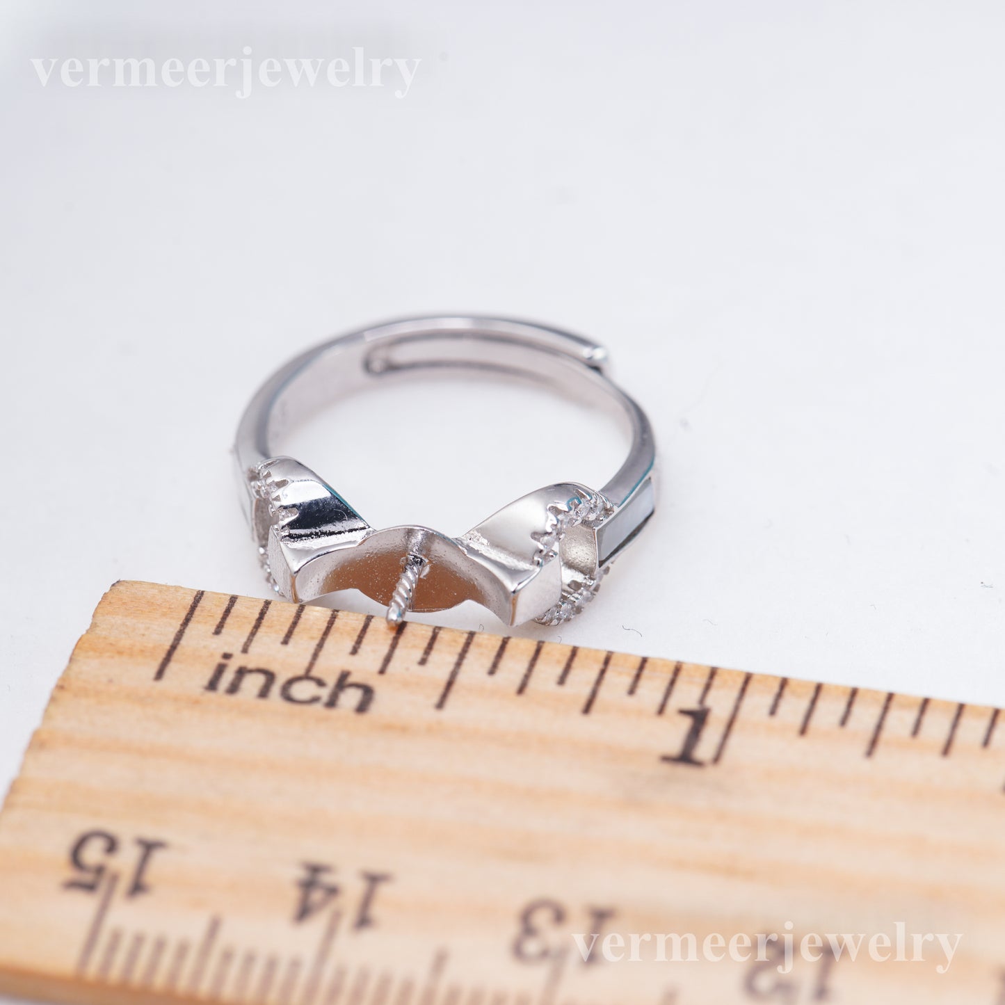 re011027 DIY 9-11mm Natural Freshwater pearl Ring accessory 925 sterling silver Adjustable size engagement ring for women